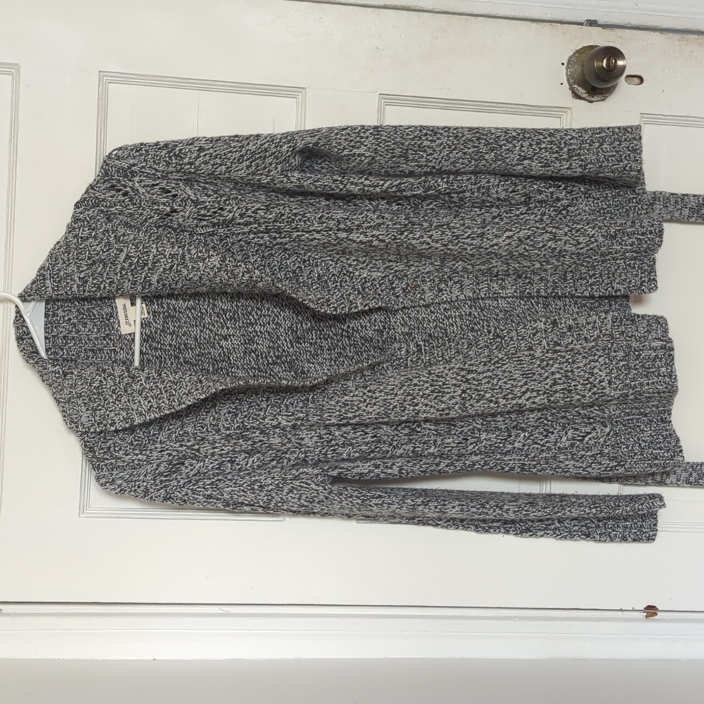 St. John's Bay Grey Knit Cardigan Women Size M